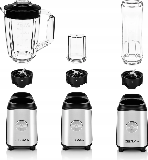 4 in 1 Standmixer ZEEGMA VITAMINE Smoothie Maker Mixer Blender Kaffeemühle 1050W – Bild 3