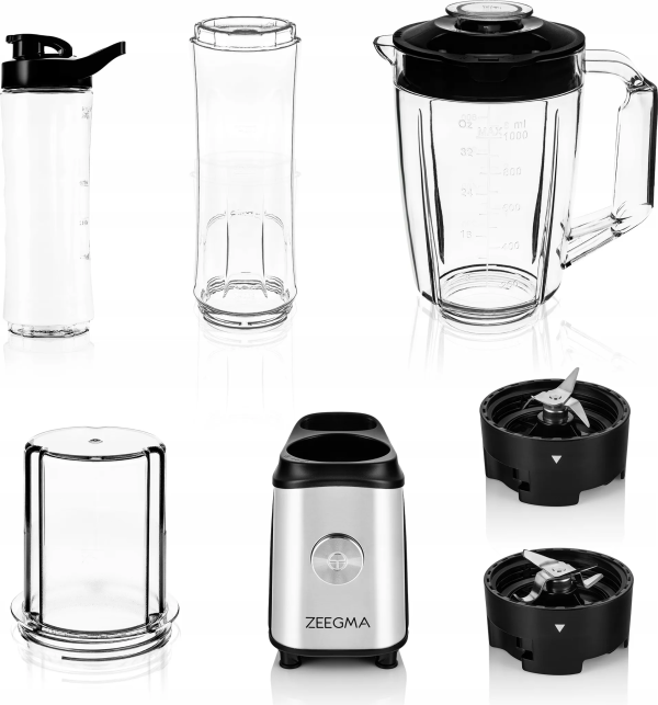 4 in 1 Standmixer ZEEGMA VITAMINE Smoothie Maker Mixer Blender Kaffeemühle 1050W – Bild 4