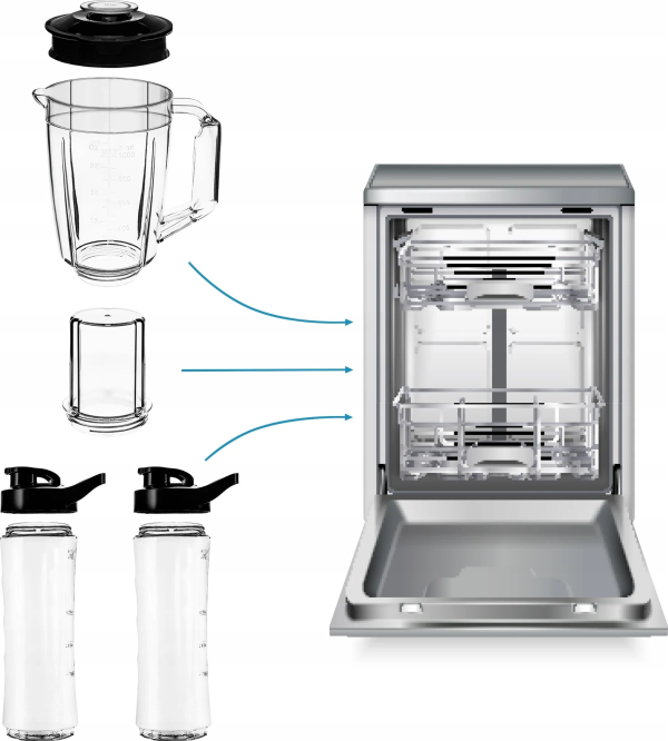 4 in 1 Standmixer ZEEGMA VITAMINE Smoothie Maker Mixer Blender Kaffeemühle 1050W – Bild 8